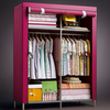 2 Door Fancy & Portable Foldable Closet Wardrobe Storage Organizer , 05x45x175cm (random Color)